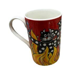 DUNOON Cat in Hells Chance Mug Jane Brookshaw  Whimsy Coffee  Tea Cup Scotland